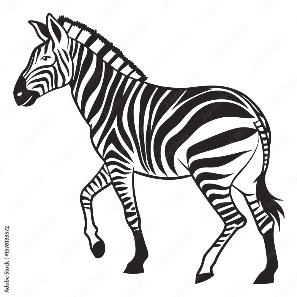 Obraz premium zebra isolated on white background