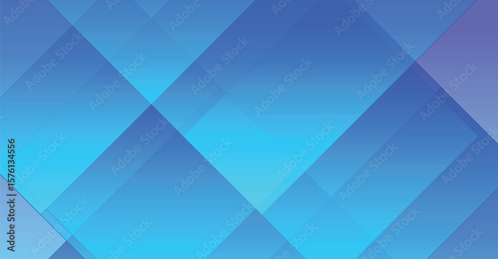 Obraz premium Abstract Blue Geometric Shapes Overlapping with Gradient Effect.