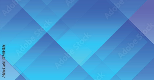 Abstract Blue Geometric Shapes Overlapping with Gradient Effect.