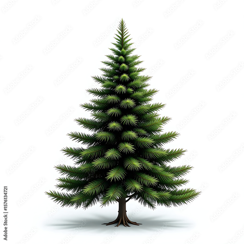 Fototapeta premium Minimal Pine Tree Silhouette Vector