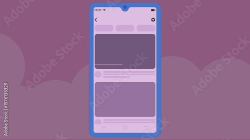 Social Media Video App Interface Animation. Video Streaming Platform UI Design. Video Streaming Platform UI Design. Mobile Video App UI Design for Social Media Platforms.