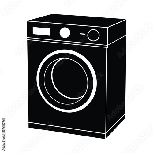 washing machine vector illustration isolated on white