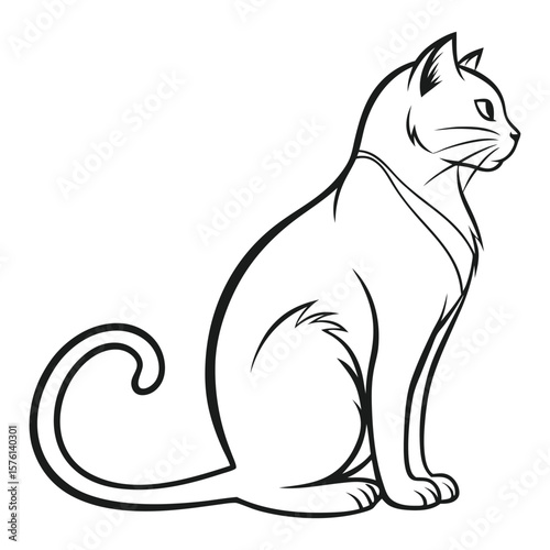 black cat vector illustration