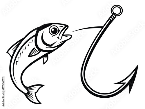 fish and fishing hook