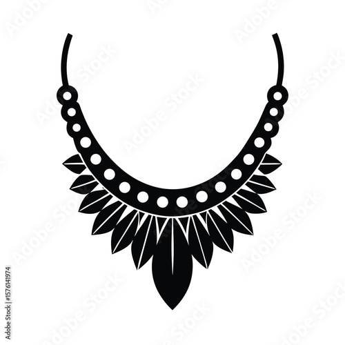 necklace vector illustration