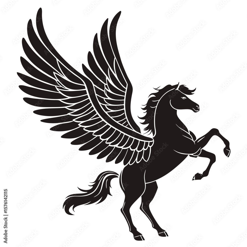 Fototapeta premium black horse vector illustration