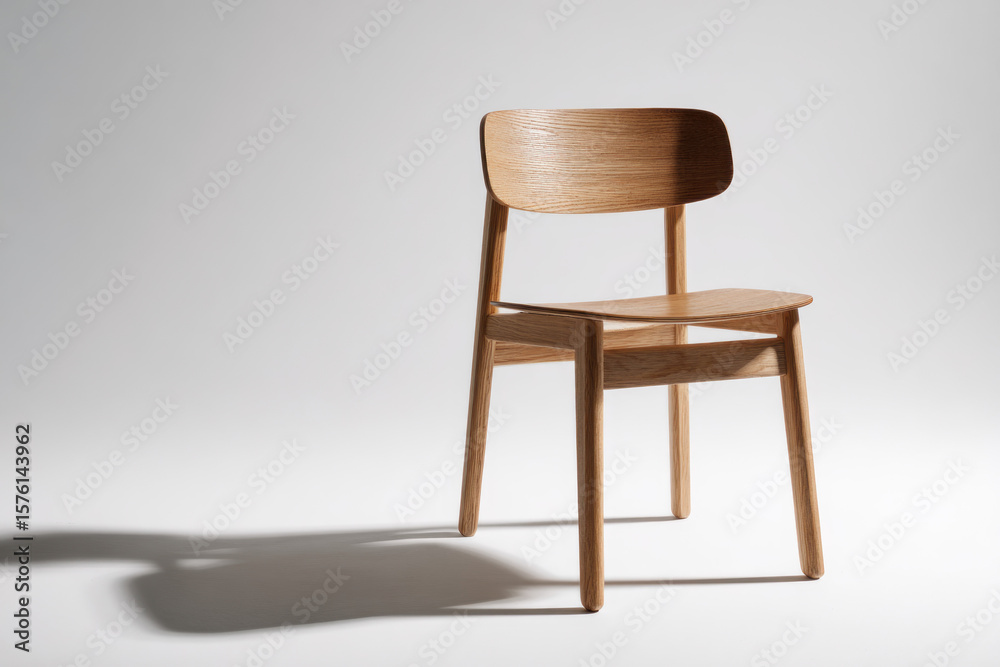 custom made wallpaper toronto digitalLight wooden chair, simple design, minimal style