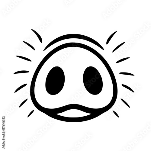 Simple Pig Snout Icon 