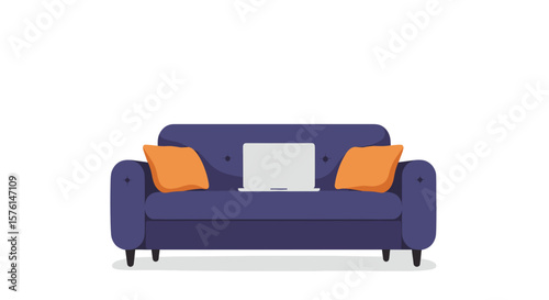 Digital work from sofa concept