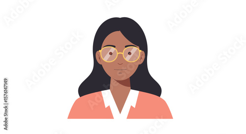 Flat character in office style