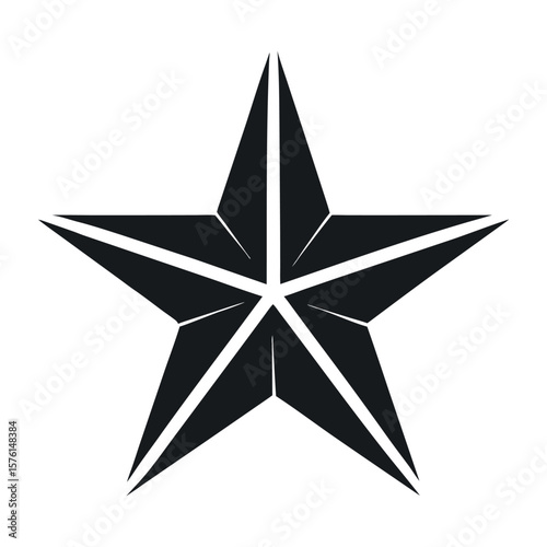 Single Bold Star – Minimalist Vector Icon for Ratings, Favorites, Achievements, Badges, Highlights, UI Design, Awards, and Clean Flat Graphic Elements in Web or App In