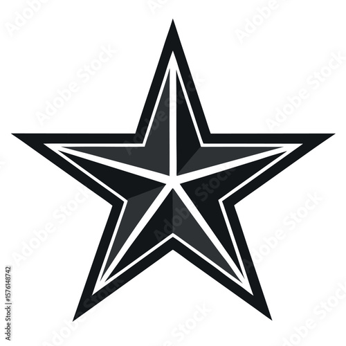 Single Bold Star – Minimalist Vector Icon for Ratings, Favorites, Achievements, Badges, Highlights, UI Design, Awards, and Clean Flat Graphic Elements in Web or App In
