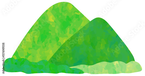 シンプルな山のイラスト ベクター素材