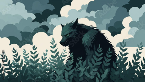 Werewolf Lurking in the Wilderness