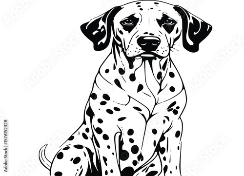 dalmatian dog isolated on white