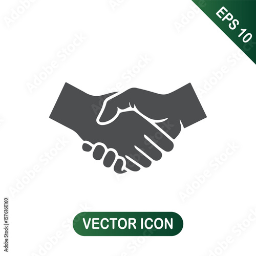 Handshake icon symbol of agreement partnership and collaboration