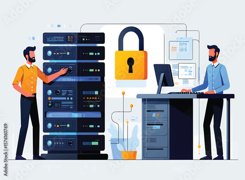 Data Center Security IT Professionals Ensuring Server Protection