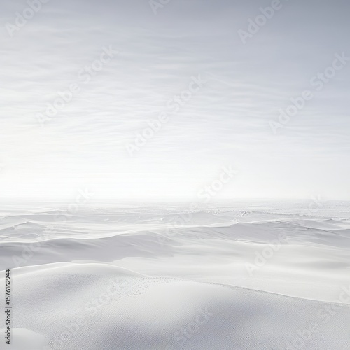 White Sand Dunes and Pale Sky