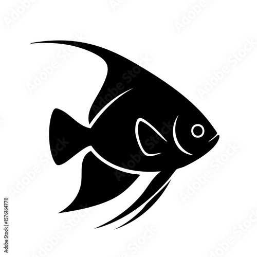 Angelfish Black Glyph Icon