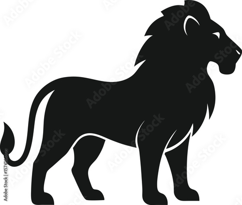 vector illustration of a lion silhouette