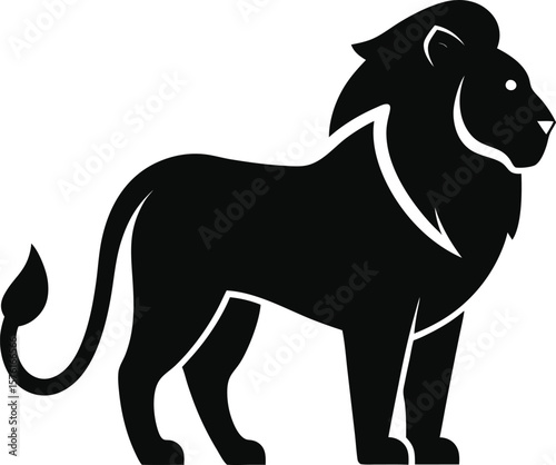 vector illustration of a lion silhouette