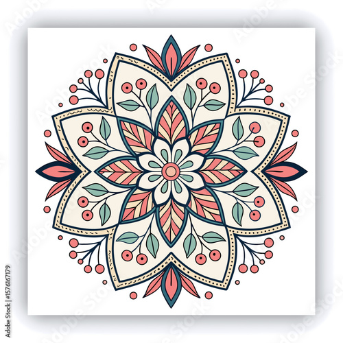 Elegant Black and White Mandala Patterns Illustration, A set of beautifully intricate black and white mandala patterns featuring symmetrical floral and geometric designs. Ideal for coloring pages, med