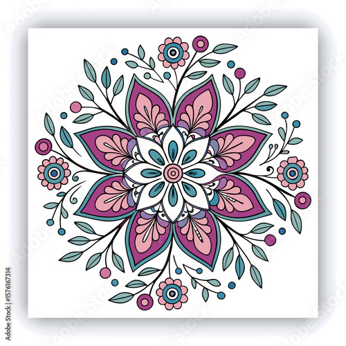 Elegant Black and White Mandala Patterns Illustration, A set of beautifully intricate black and white mandala patterns featuring symmetrical floral and geometric designs. Ideal for coloring pages, med