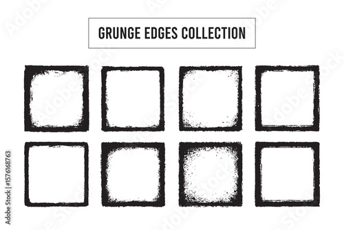 Textured Grunge Edges Collection – Torn, Dirty & Rough Border Effects