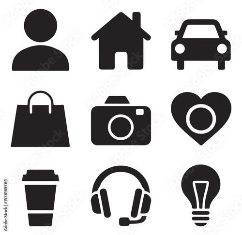 set of home icons
