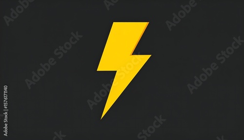 Yellow lightning bolt on dark background