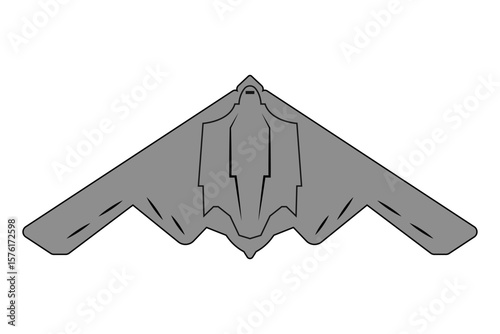 silhouette of modern bomber plane concept vector illustration isoalted on white background