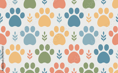 Paw Geometric vector