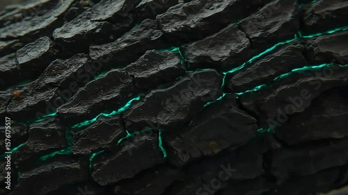 Dark textured surface with teal highlights