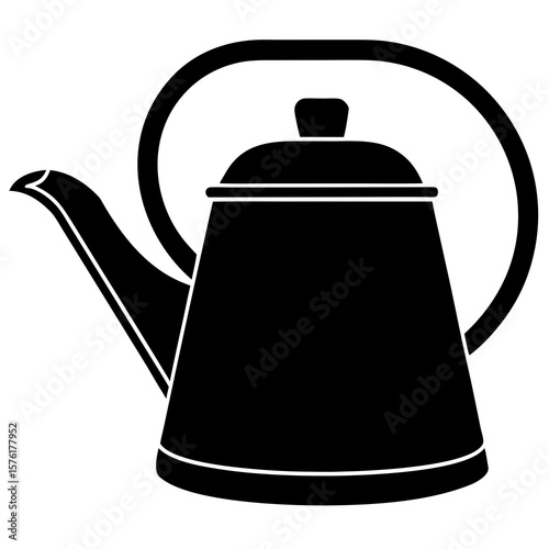 Black stovetop kettle silhouette kitchen