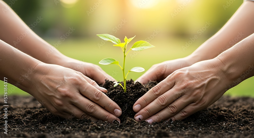 Fototapeta premium Planting New Life Seed