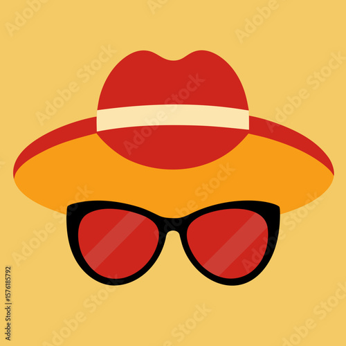 vector illustration of a hipster mustache