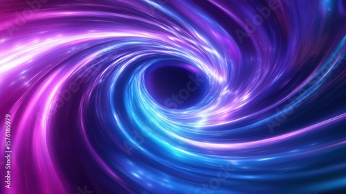 Neon purple and blue swirl abstract energy background, motion effect