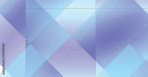 Abstract Geometric Pattern of Intersecting Shades of Blue and Purple.