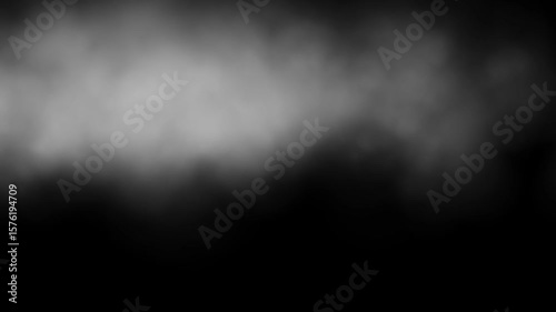Rising Wall Of Endless Smoke Steam Loop White Steam Spins And Rises From The Pan. White Smoke Rises From A Large Smoke On Black Background In Super Slow Motion