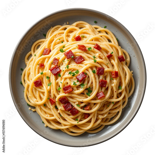 Creamy Carbonara Pasta with Crispy Bacon