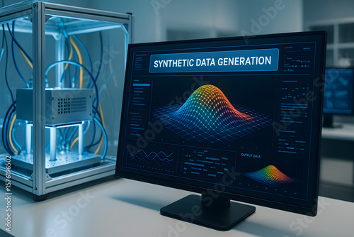Synthetic Data Visualization on Monitor