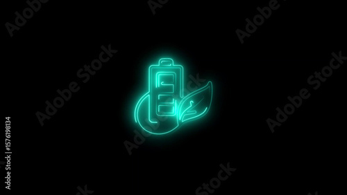Eco friendly battery concept energy efficiency renewable green power sustainability illustration