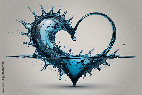 A grunge heart vector illustration with a romantic pink and red floral design perfect for Valentine's Day love decoration.