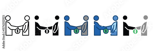 Bribe Icon Set Multiple Style Collection