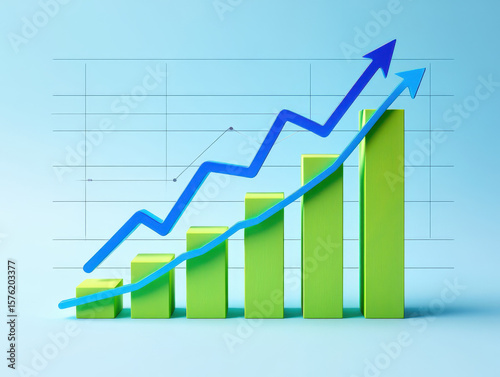 Free Download Bar Graph with Upward Arrows on Grid Background Showcasing Business Growth, Financial Performance, and Positive Trends in Data Analysis and Market Development - GFXLoad