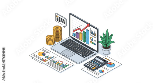 Financial growth analysis business data insights and investment planning