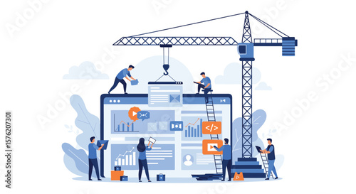 Website development team building digital solutions for business growth