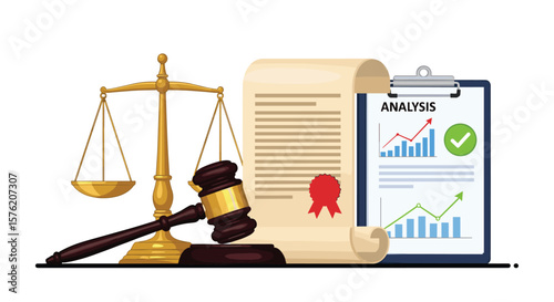 Legal analysis and business performance review documents for decisions