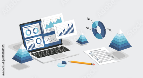 Analyze business growth and financial performance with data visualization tools