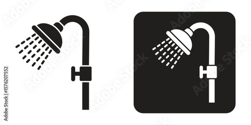 Bathroom shower icon. Bathroom sign using a shower. Vector illustration